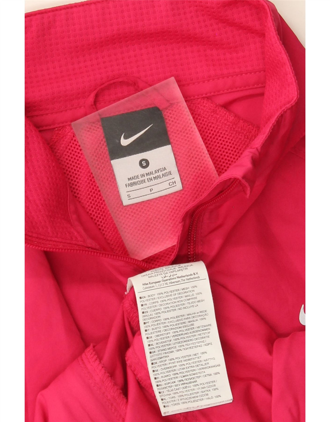 NIKE Veste de survêtement pour femme UK 10 Petit Rouge Polyester