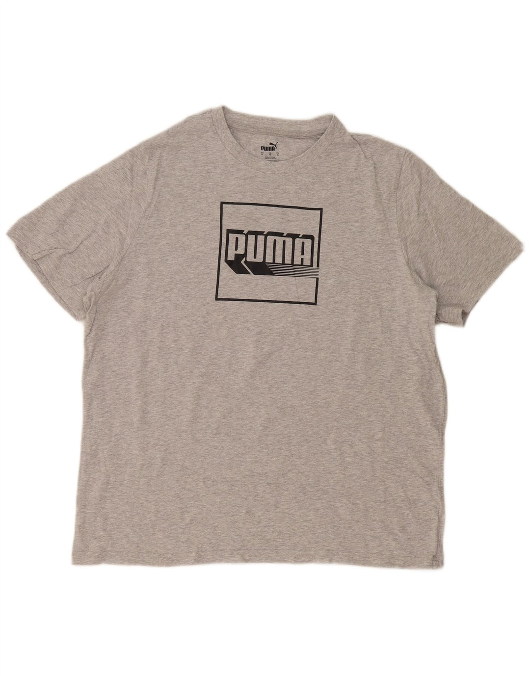 Puma T-Shirt Graphique Top XL Homme Gris Moucheté