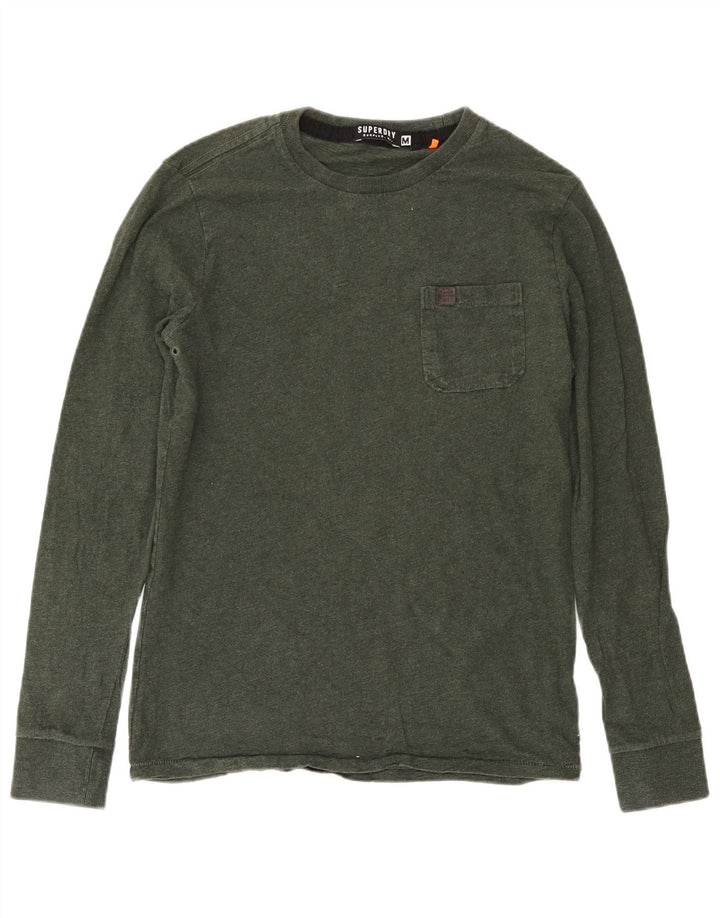 SUPERDRY Haut à Manches Longues Homme Vert Moyen