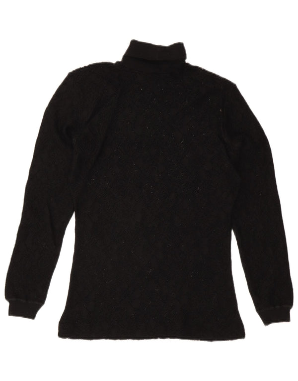vintage Femmes Tricot Top Manches Longues UK 8 Petit Rouge