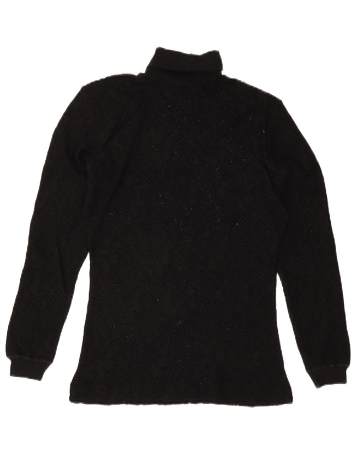 vintage Femmes Tricot Top Manches Longues UK 8 Petit Rouge