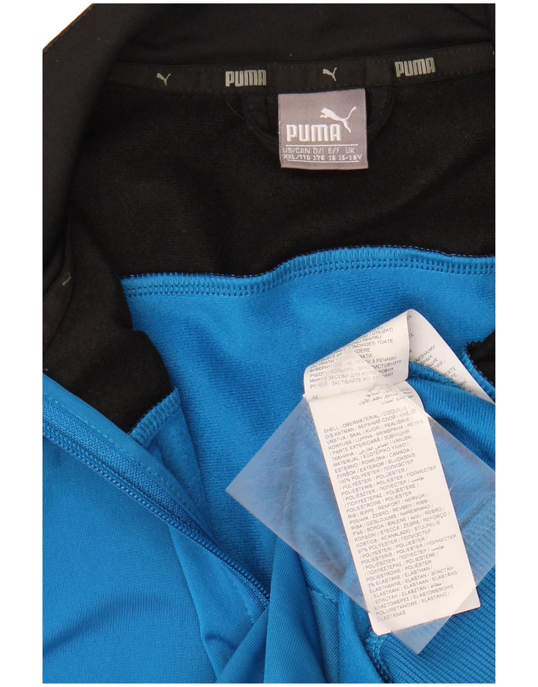 Puma Veste de Survêtement Garçon 15-16 ans Bleu Colorblock Polyester