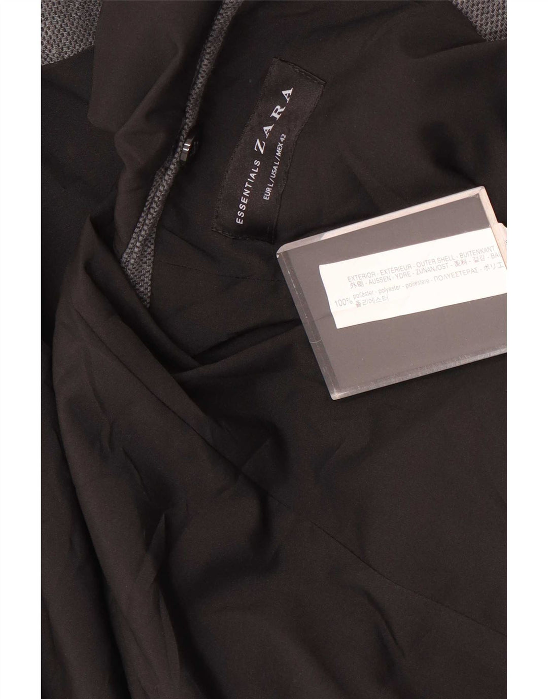 Zara Veste blazer à 2 boutons pour homme UK 40 Large Gris Polyester
