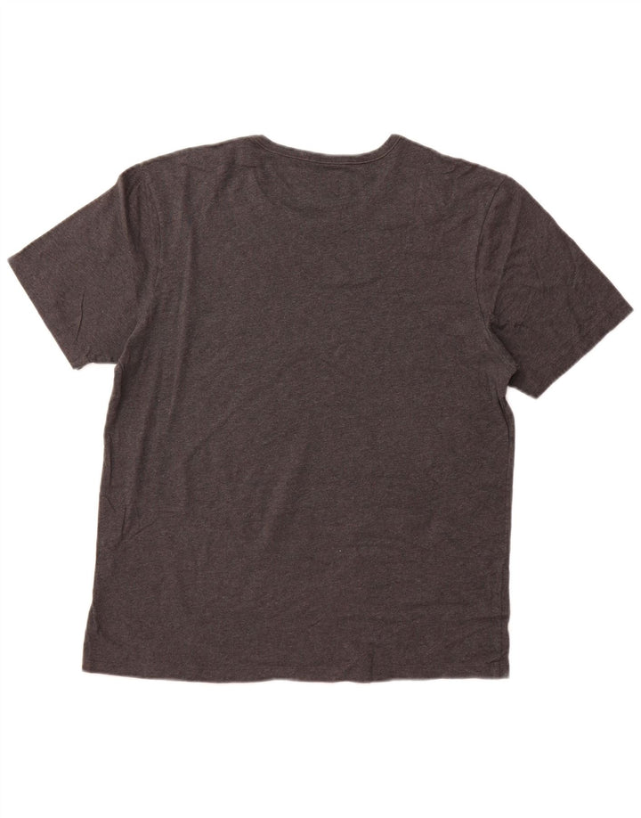 HUGO BOSS T-Shirt Femme Top UK 16 Large Gris Coton