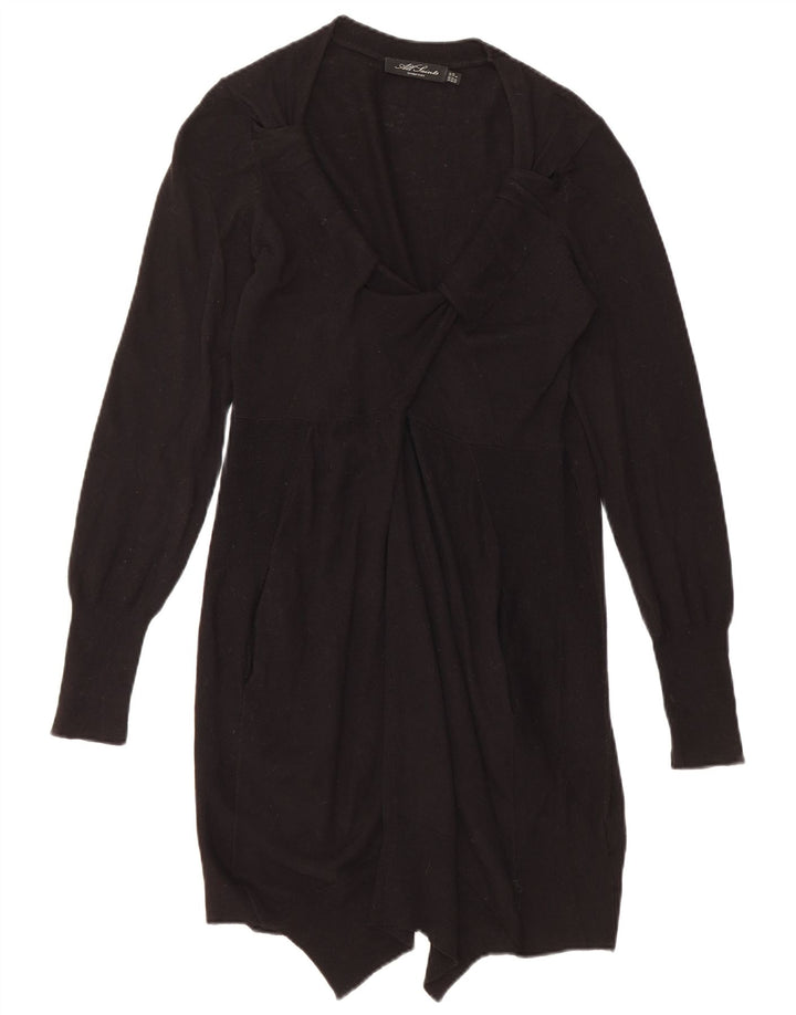 All Saints Robe pull pour femme UK 10 Petite laine noire