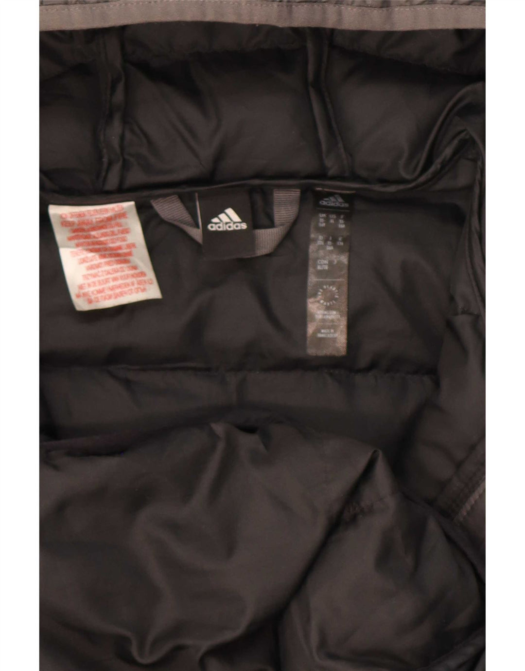 Veste matelassée à capuche Adidas Garçon 15-16 ans Gris Colorblock Polyester