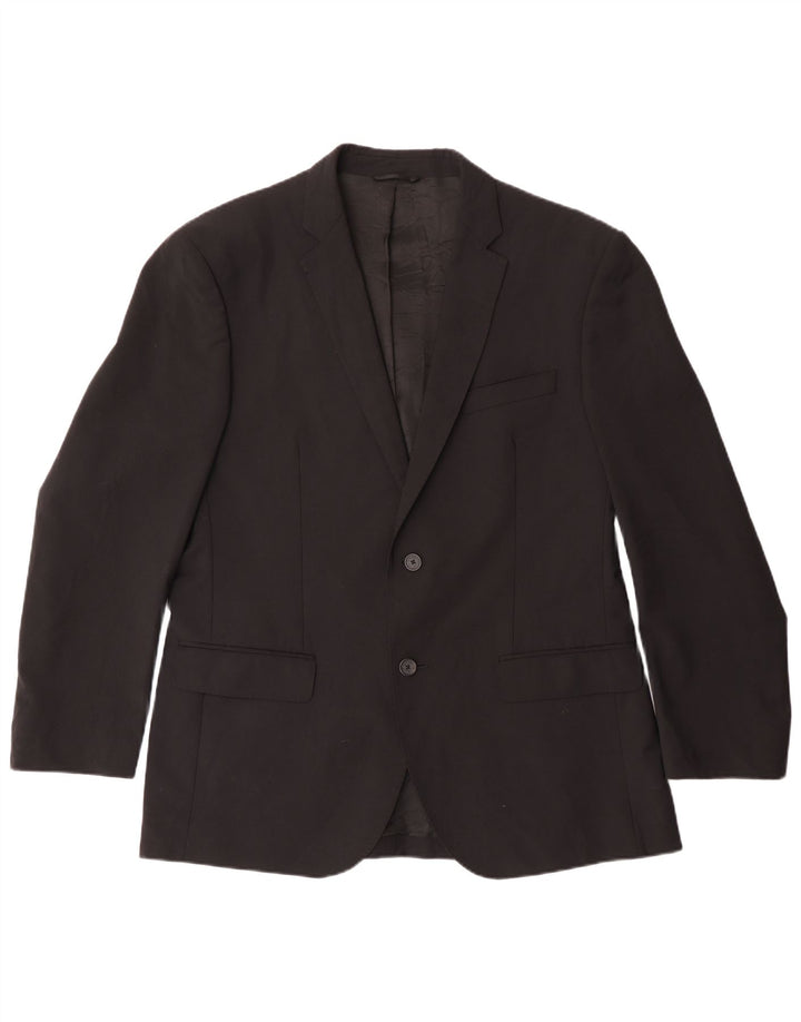 Calvin Klein Veste blazer à 2 boutons pour homme IT 52 XL Noir Polyester