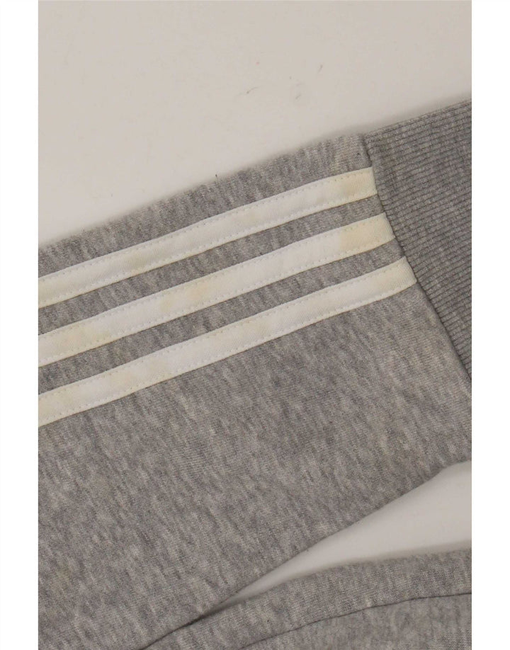 Adidas Pull à capuche zippé pour homme Gris moyen moucheté
