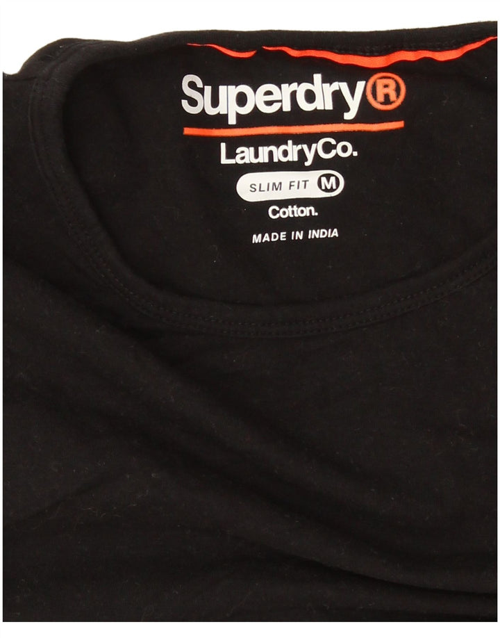 Superdry T-Shirt Slim Fit Homme Noir Moyen Coton