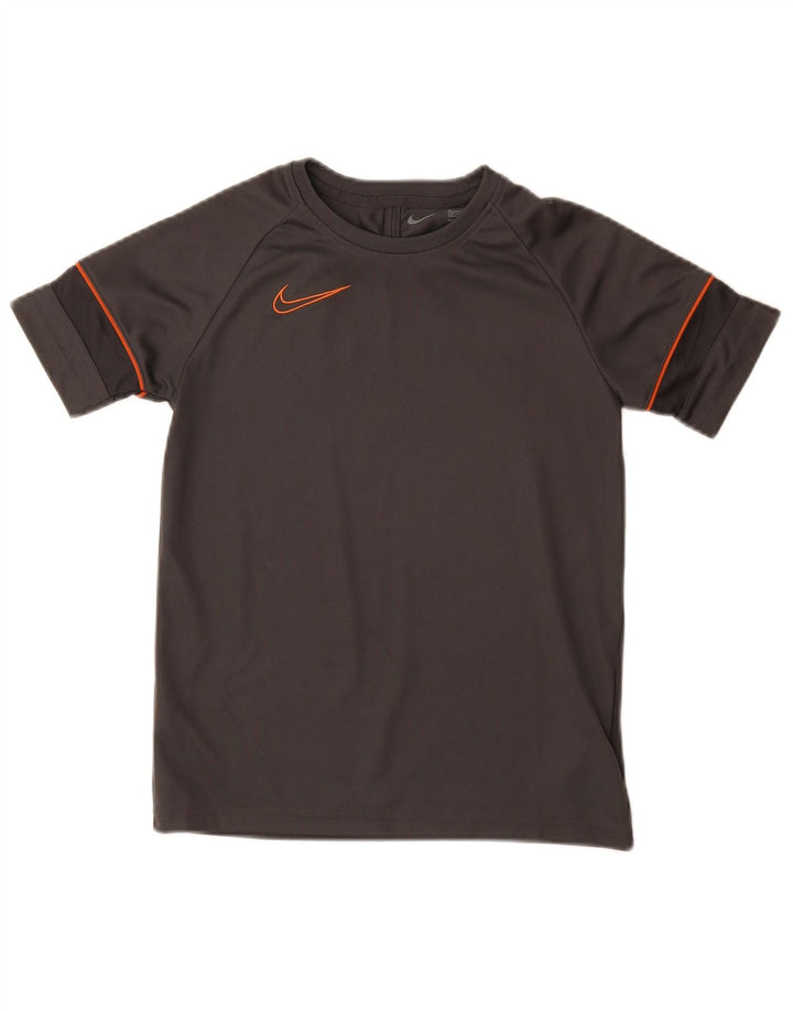Nike Garçon Dri Fit T-Shirt Top 10-11 ans Gris Moyen Polyester