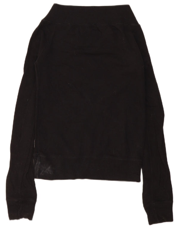 Fiorucci Sweat-shirt graphique pour femme UK 10 Petit coton noir