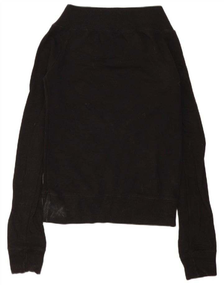 Fiorucci Sweat-shirt graphique pour femme UK 10 Petit coton noir