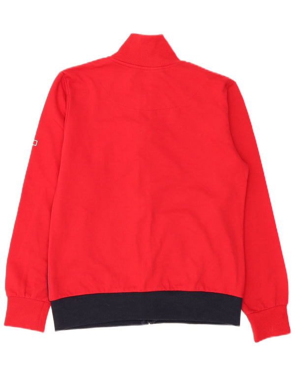 Umbro Womens Tracksuit Top Jacket UK 10 Small Navy Blue Colourblock Cotton