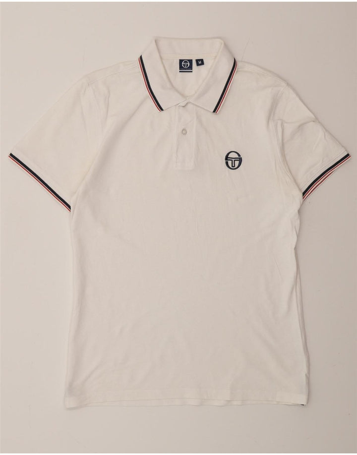 SERGIO TACCHINI Polo Homme Blanc Moyen Coton