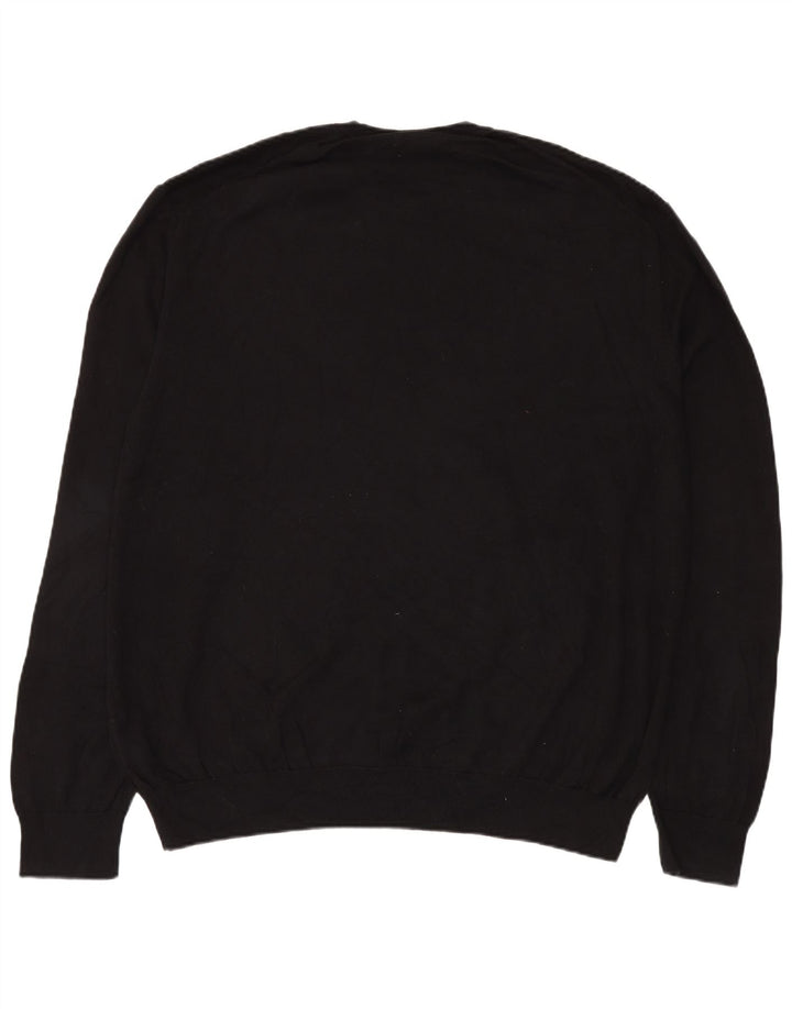Marks & Spencer Pull à col rond pour homme 4XL en coton noir