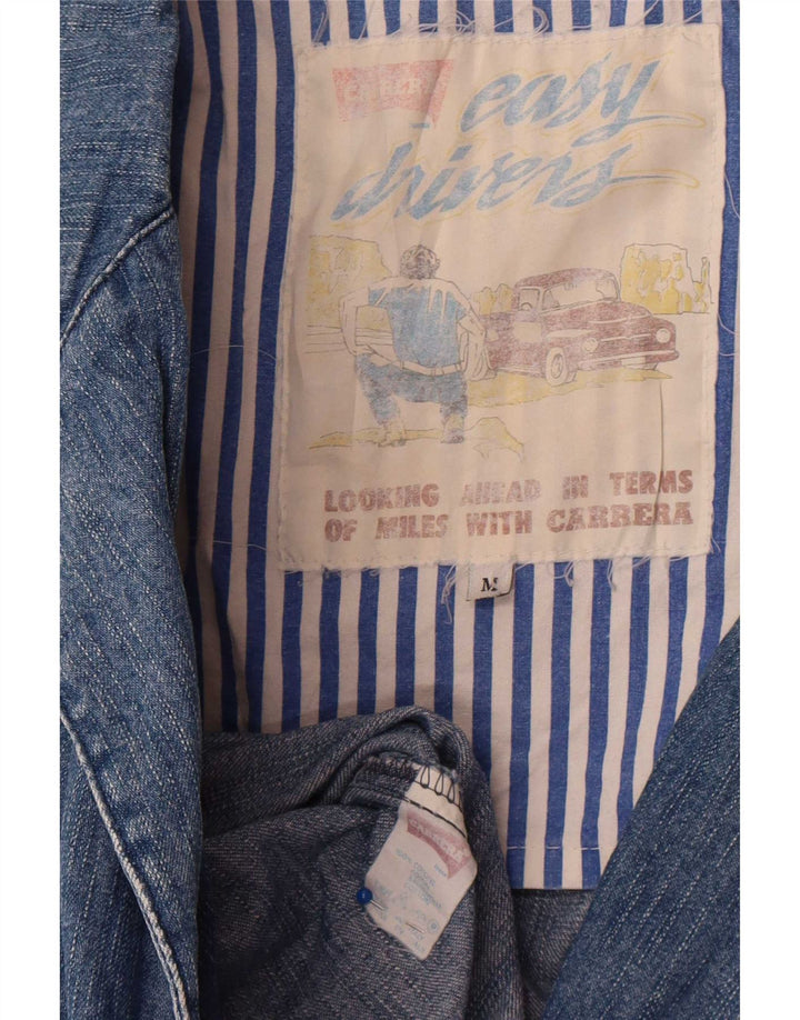 Carrera Veste blazer en jean à 2 boutons pour homme UK 38 Bleu moyen Coton