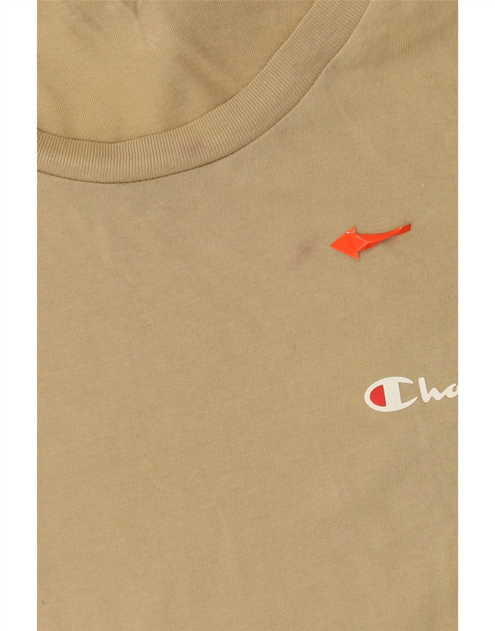 CHAMPION T-Shirt Femme UK 16 Large Beige