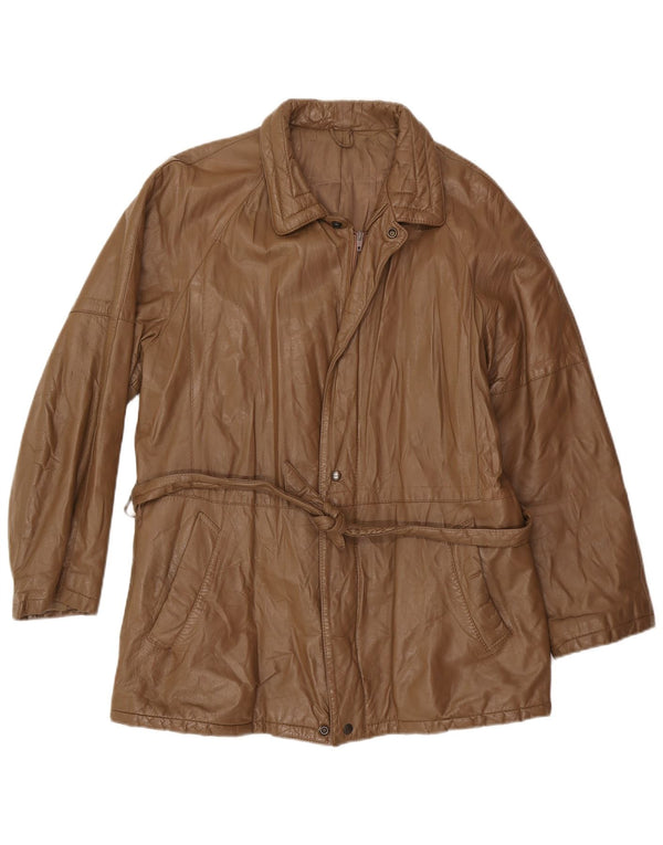veste en cuir homme vintage IT 52 XL Marron