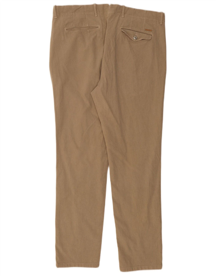 MASSIMO DUTTI Pantalon Chino Coupe Slim Homme EU 46 XL W36 L30 Coton Beige