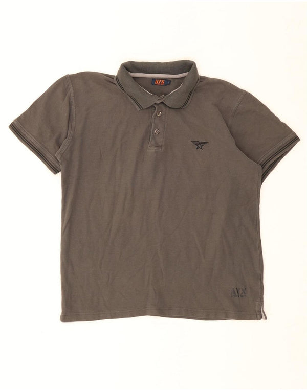 Avirex Polo Homme Grand Coton Rayé Gris