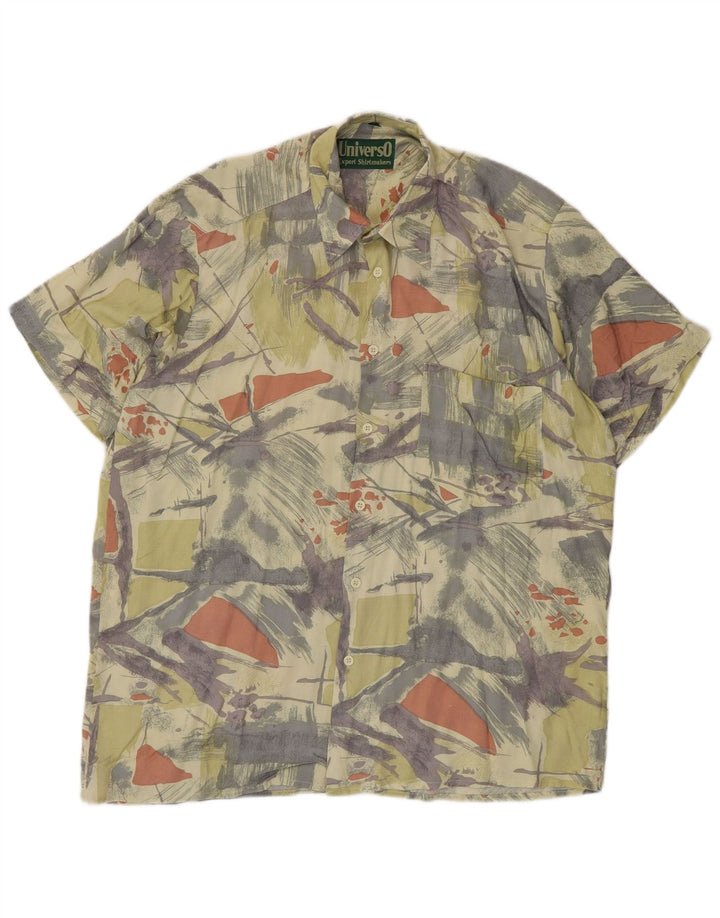vintage Mens Abstract Pattern Shirt Taille 39/40 Moyen Multicolore