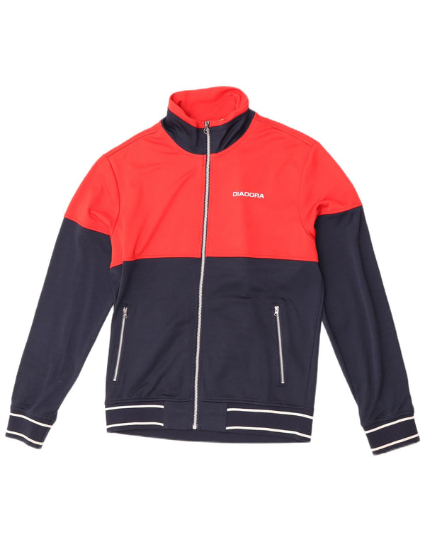 Diadora Veste de survêtement pour femme UK 18 XL Rouge Colorblock Polyester