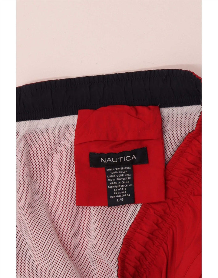 Nautica Short de bain homme grand nylon rouge