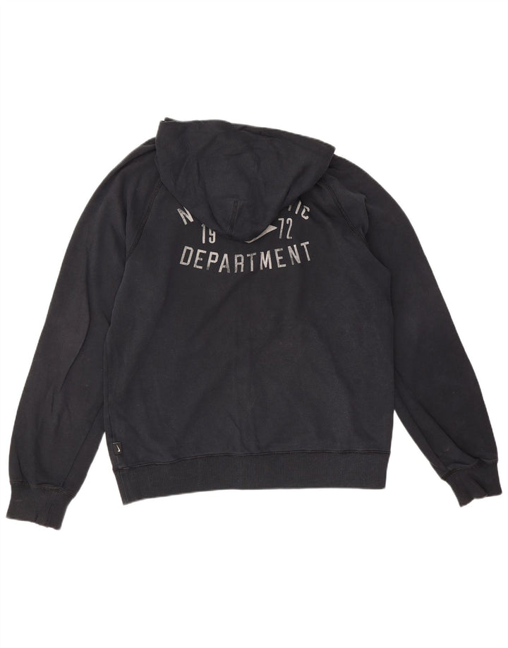 Nike Sweat à capuche zippé graphique en coton bleu marine moyen pour homme