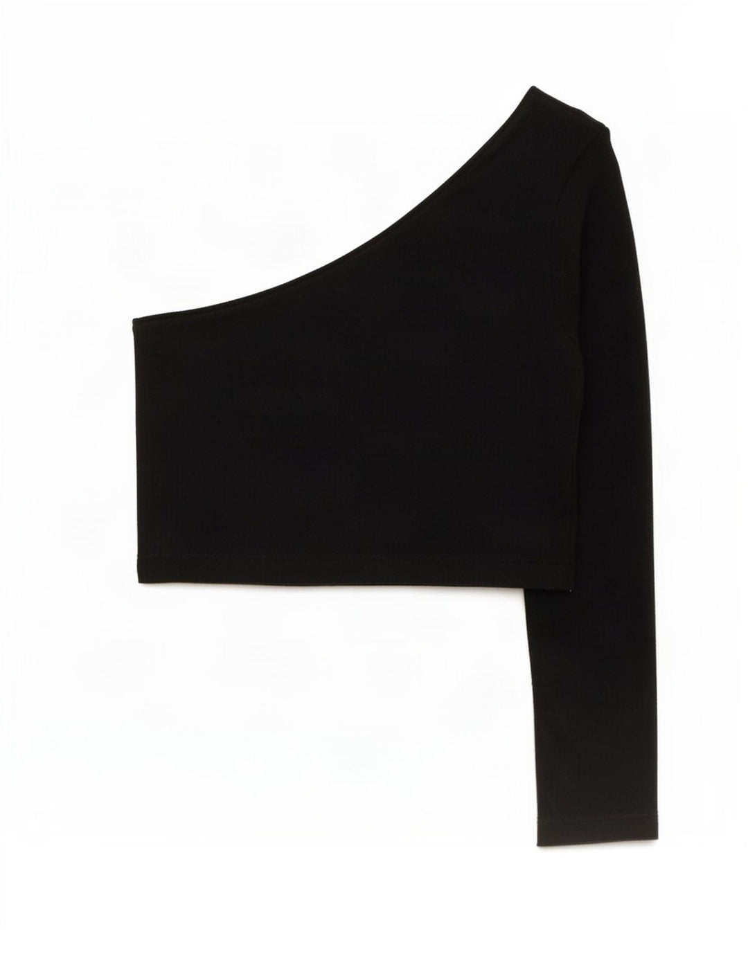 Zara Womens Top court à une épaule UK 8 Small Noir
