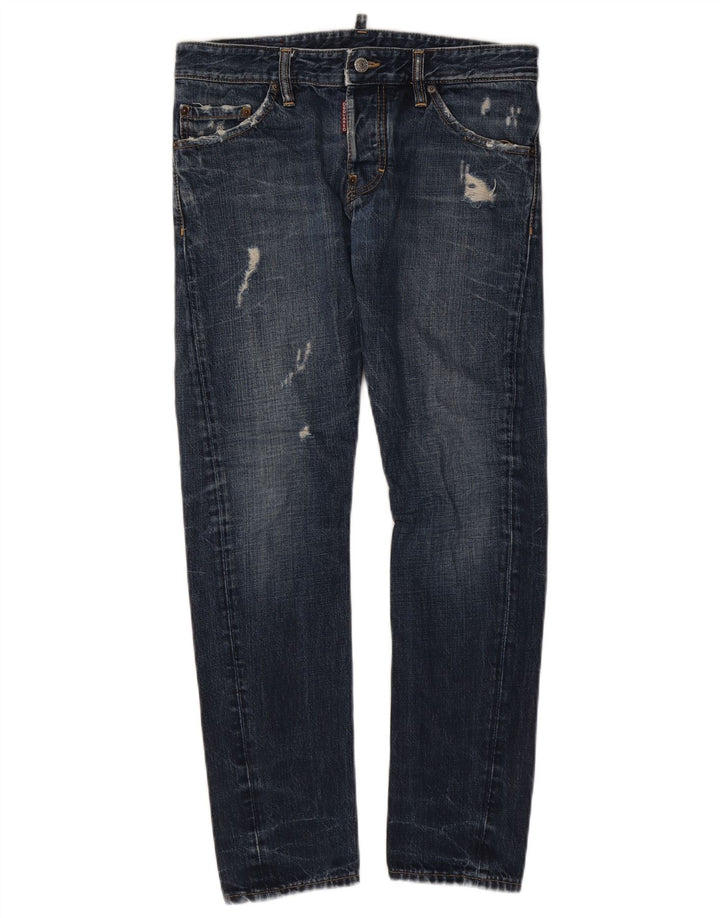 Dsquared Femme Jean Slim En Détresse IT 46 Large W32 L29 Coton Bleu