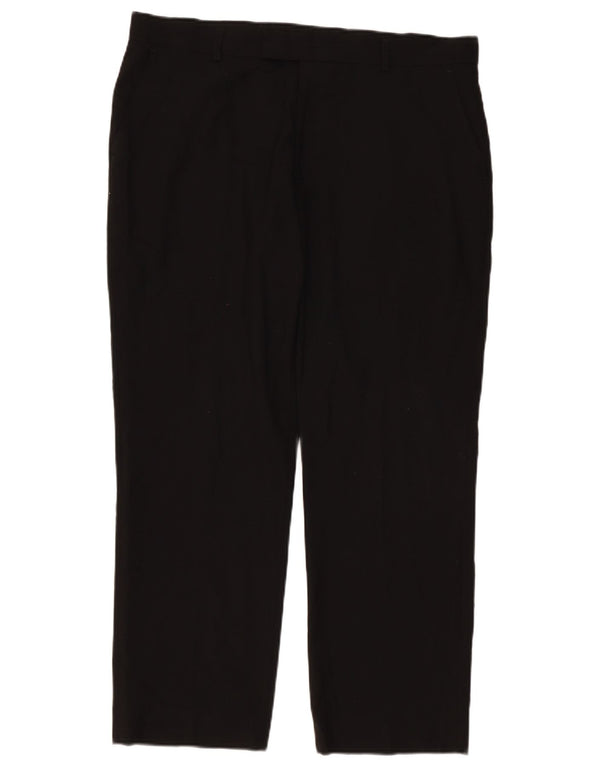 Marks & Spencer Pantalon de costume coupe ajustée pour homme W38 L29 Noir Polyester