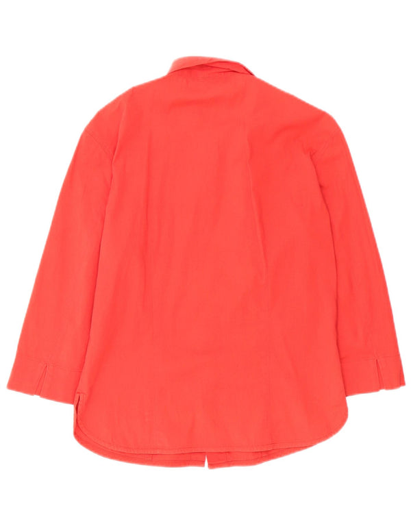 Calvin Klein Jeans Chemise à manches 3/4 pour femme UK 10 Petit coton rouge