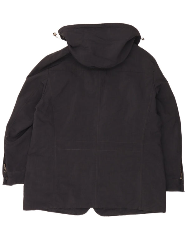 Trussardi Veste coupe-vent à capuche IT 56 3XL Noir Polyamide Homme
