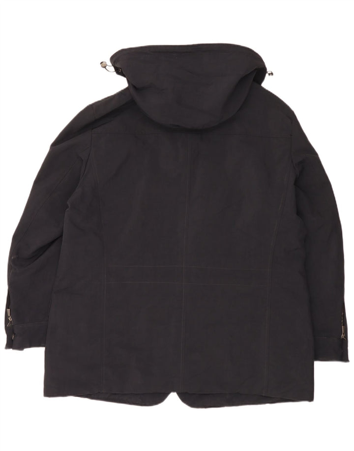 Trussardi Veste coupe-vent à capuche IT 56 3XL Noir Polyamide Homme