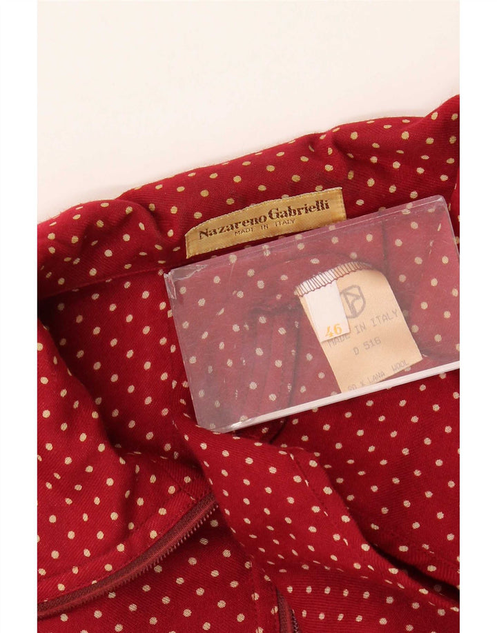 Nazareno Gabrielli Chemise Pull Femme IT 46 Grande Laine À Pois Rouge