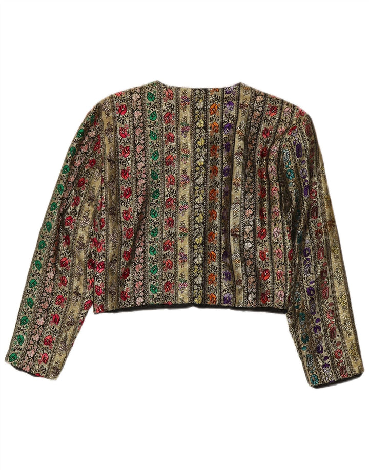 vintage Femmes 5 Bouton Blazer Veste UK 12 Moyen Multicolore Floral