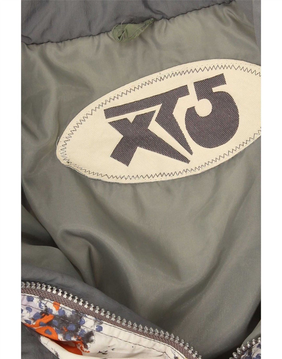 vintage Mens Abstract Pattern Ski Combinaison Grand Gris