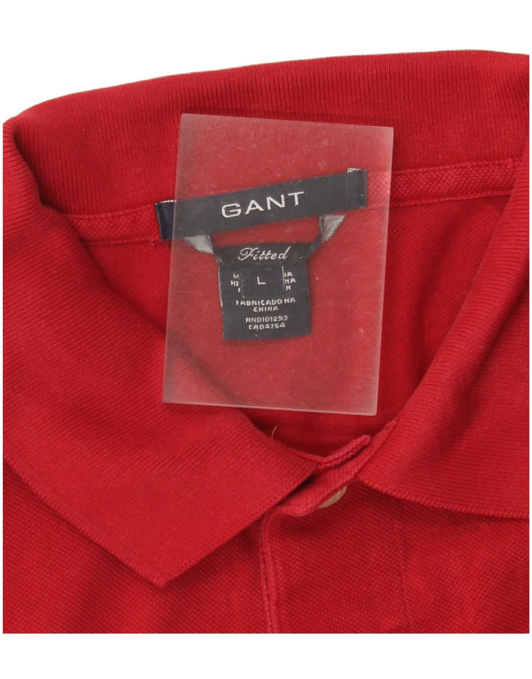 GANT Polo ajusté homme grand rouge coton