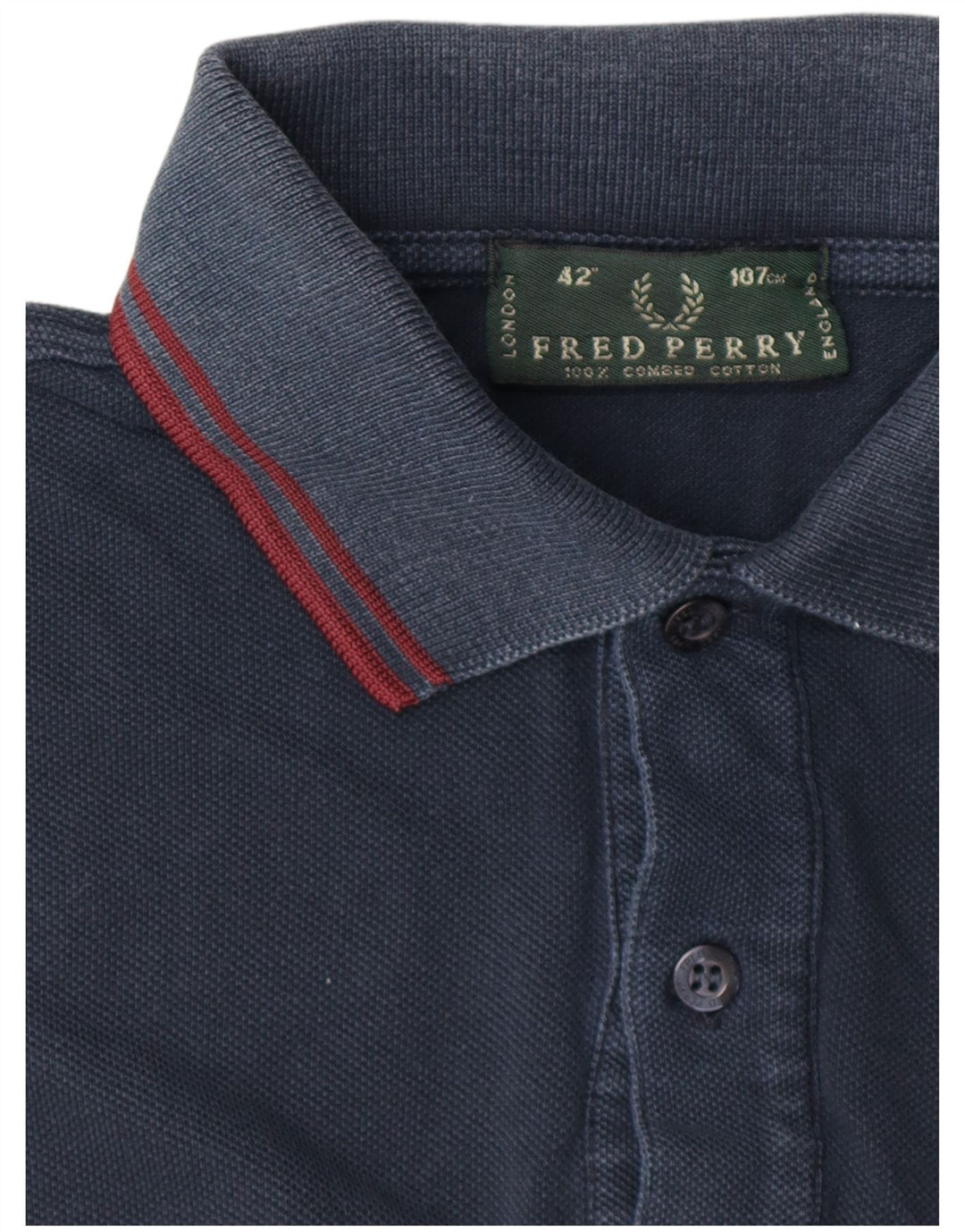 Fred Perry Polo à Manches Longues Homme Bleu Marine Moyen Coton