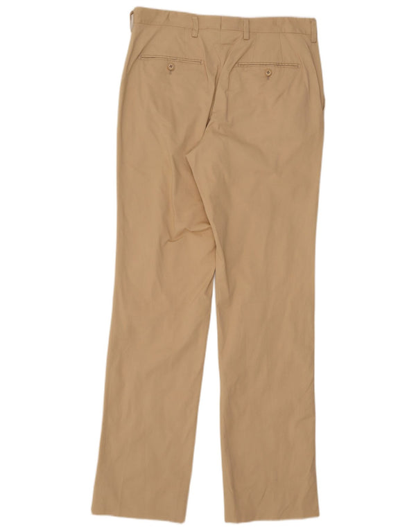 Zara Pantalon de costume droit pour homme EU 40 Medium W31 L33 Coton beige