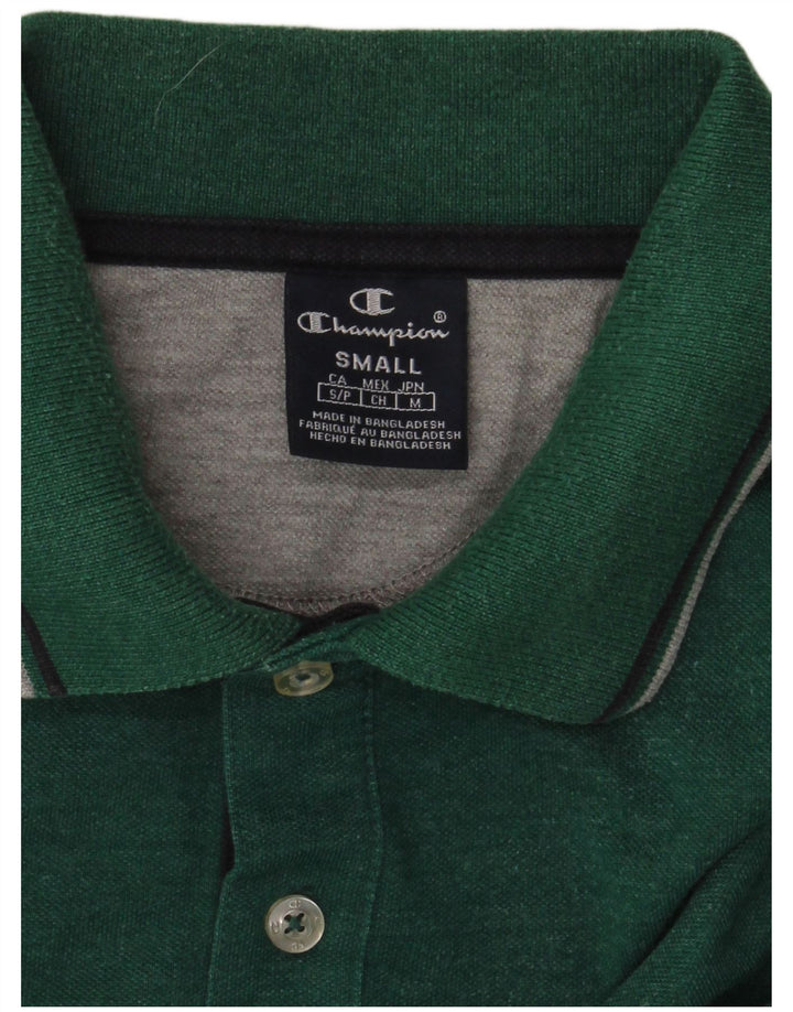 CHAMPION Mens Polo Shirt Small Green