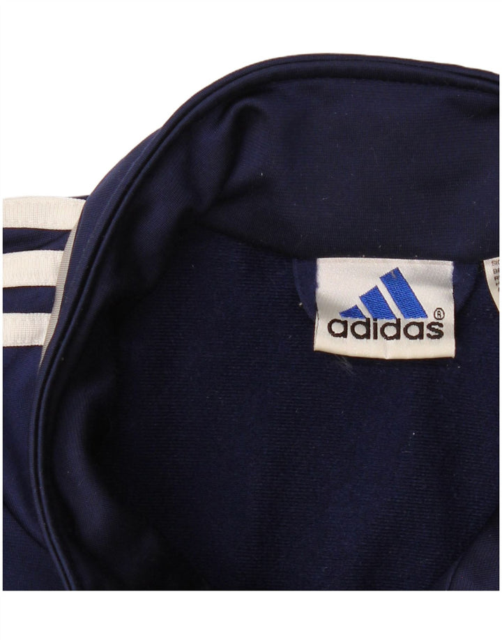 Adidas Veste de survêtement graphique pour homme Taille L Bleu marine Colorblock