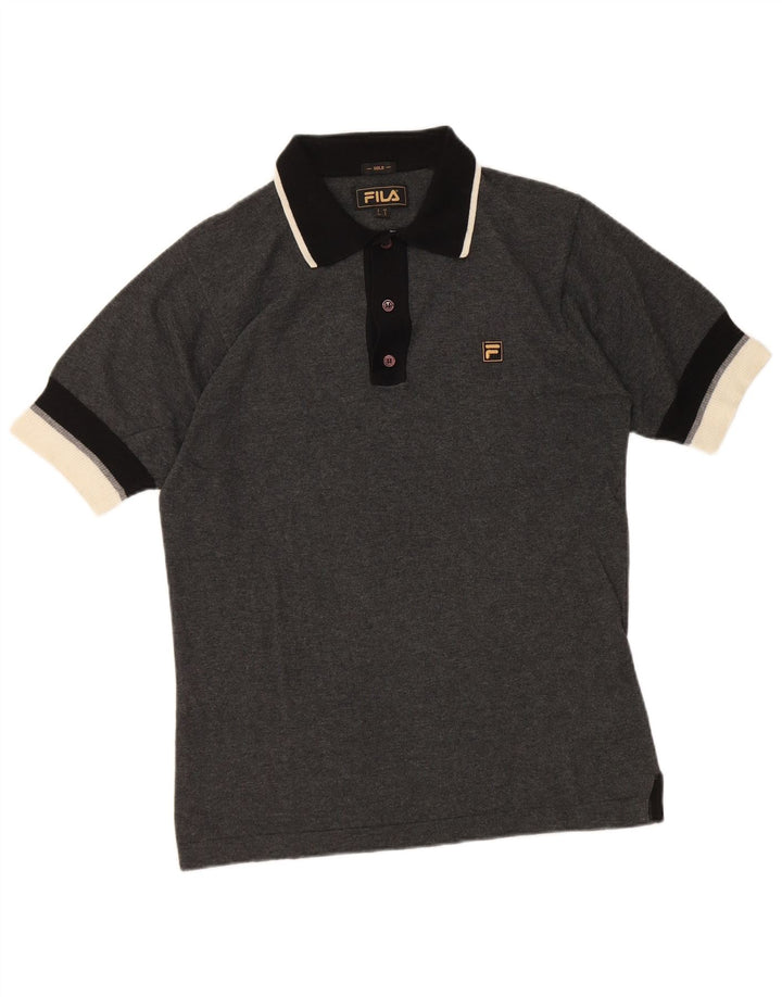 Fila Polo Homme Petit Gris Colorblock Coton