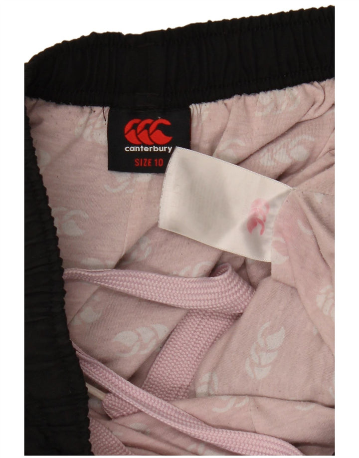 CANTERBURY Pantalon de survêtement graphique pour femme UK 10 Small Noir