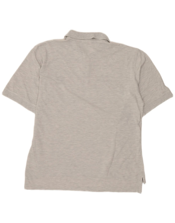 ADIDAS Polo Homme UK 42/44 Grand Gris Moucheté Coton