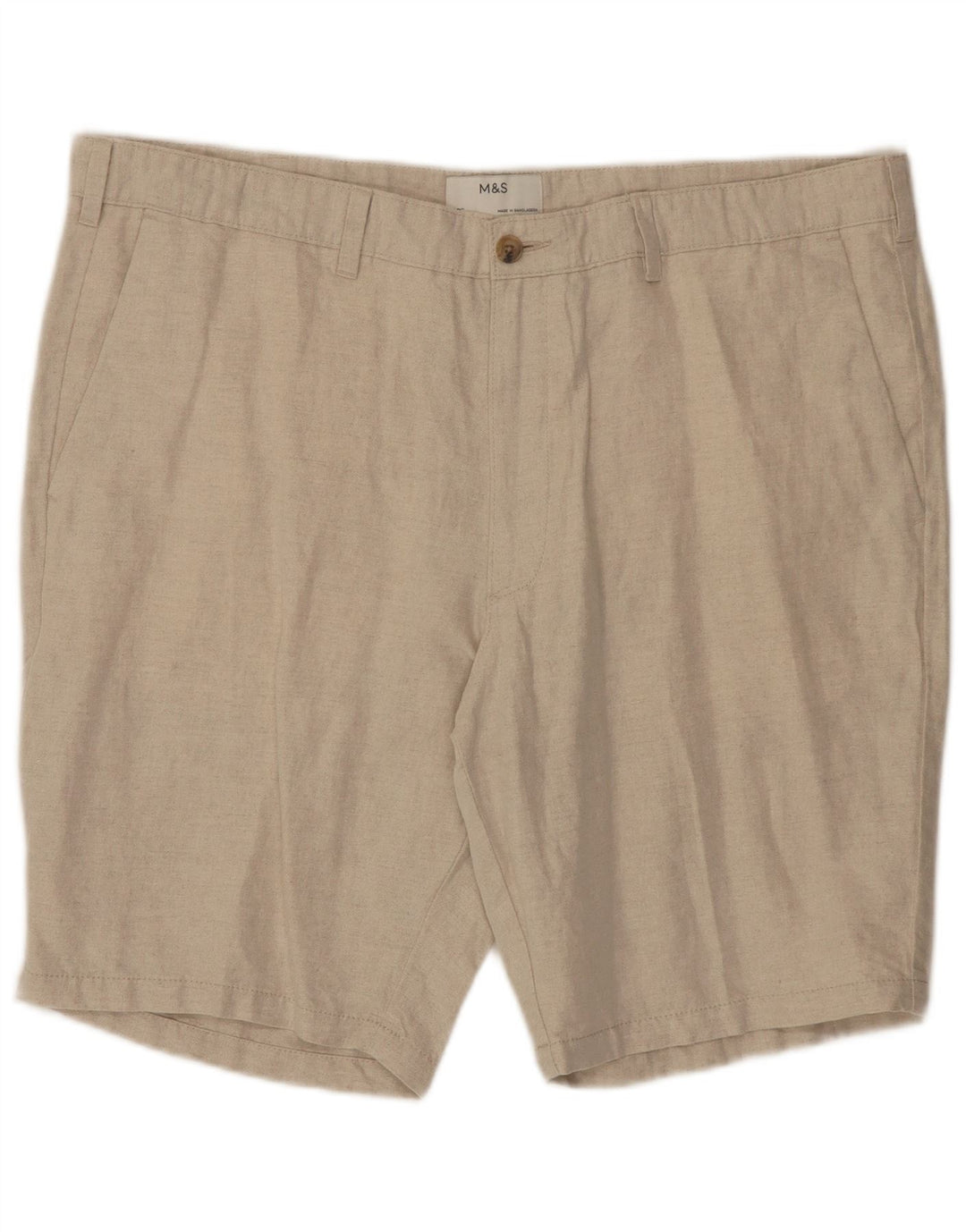 Marks & Spencer Short Chino Homme W40 XL Beige Lin