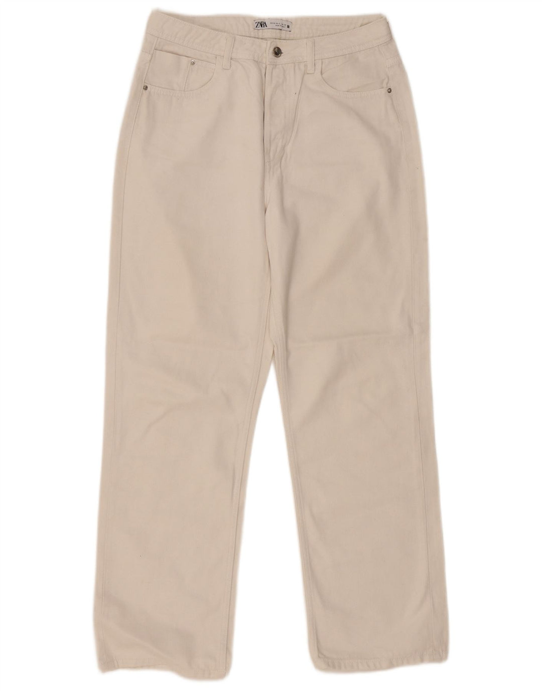 Zara Jean droit pour femme EU 38 Small W28 L29 Blanc
