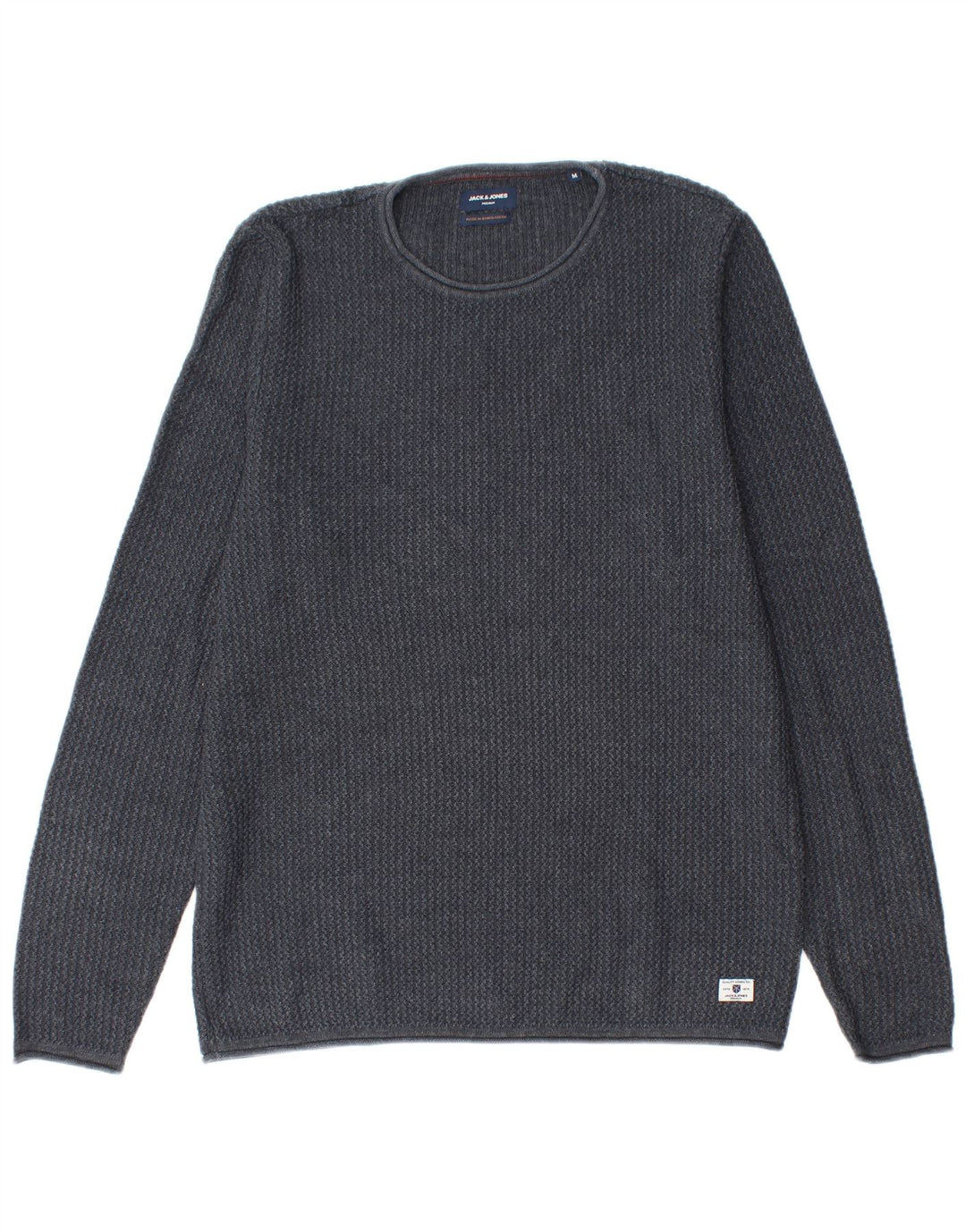 Jack & Jones Pull Col Rond Homme Bleu Marine Moyen Coton
