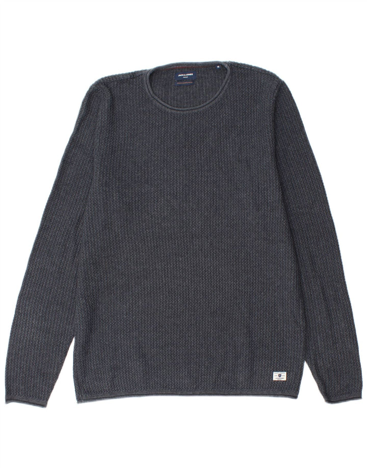 Jack & Jones Pull Col Rond Homme Bleu Marine Moyen Coton