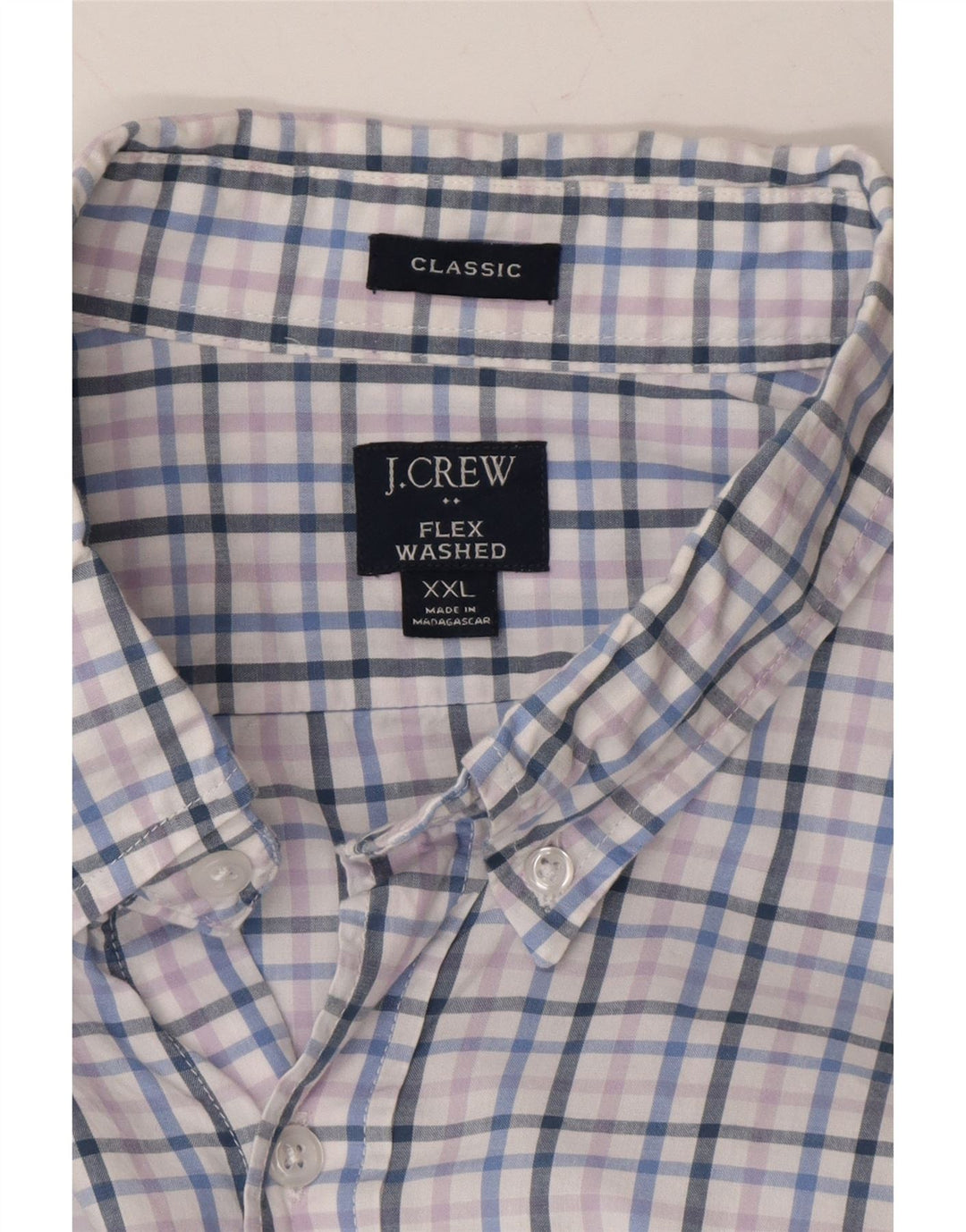 J. CREW Mens Flex Classic Fit Shirt 2XL Multicoloured Check Cotton Vintage J. Crew and Second-Hand J. Crew from Messina Hembry 